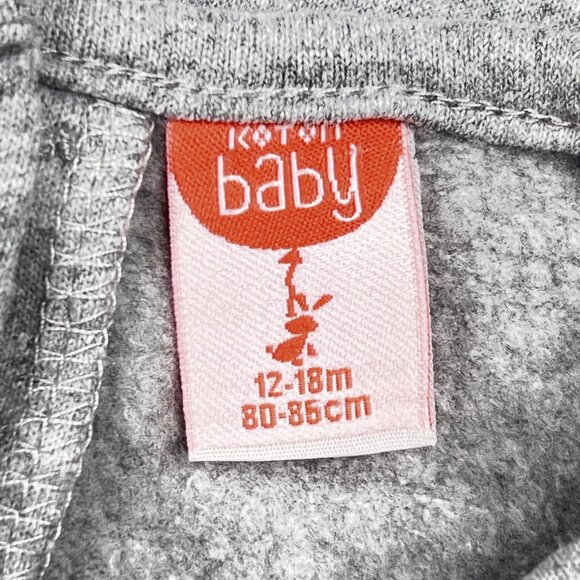 Koton Baby 3 Rabbits Embroidered Best Friends Fleece w/Lace Peplum 12-18 Months - Picture 6 of 9